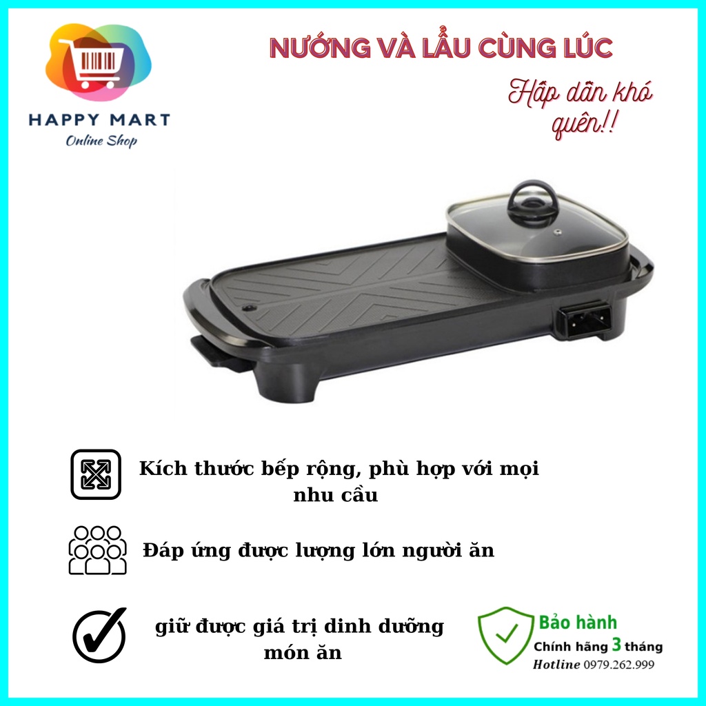 Bếp nướng điện và lẩu, bếp nướng và lẩu Hongshuangxi chính hãng an toàn khi sử dụng