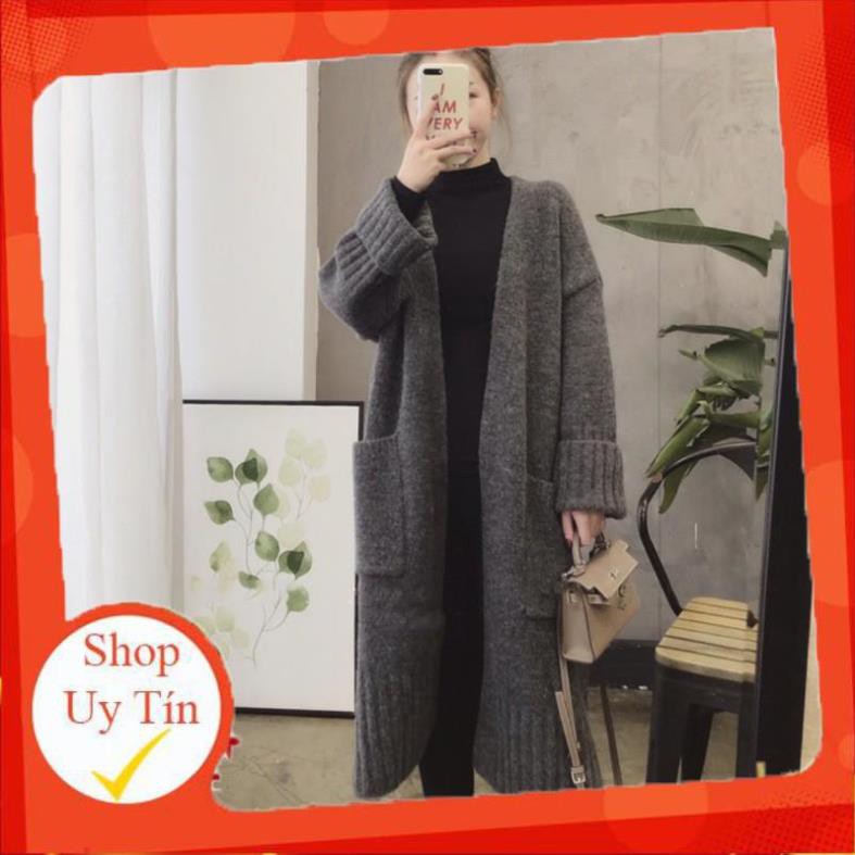 ✅ Áo khoác len cadigan cho mẹ bầu chất dầy dặn ấm áp mùa đông B08