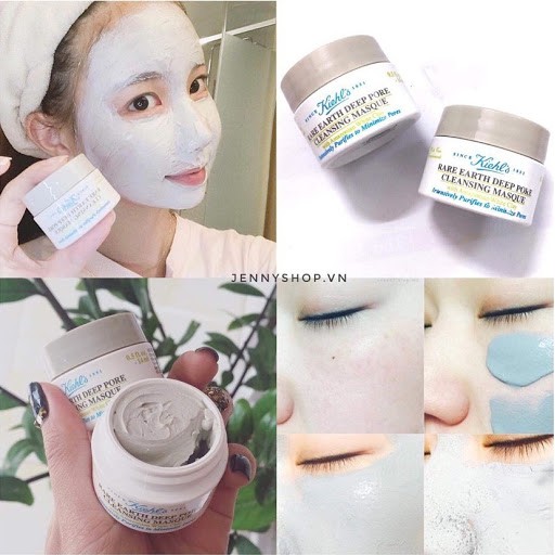 Mặt nạ Kiehl's Rare Earth Deep Pore Cleansing Masque, mặt nạ đất sét se khít lỗ chân lông - Thi Vũ