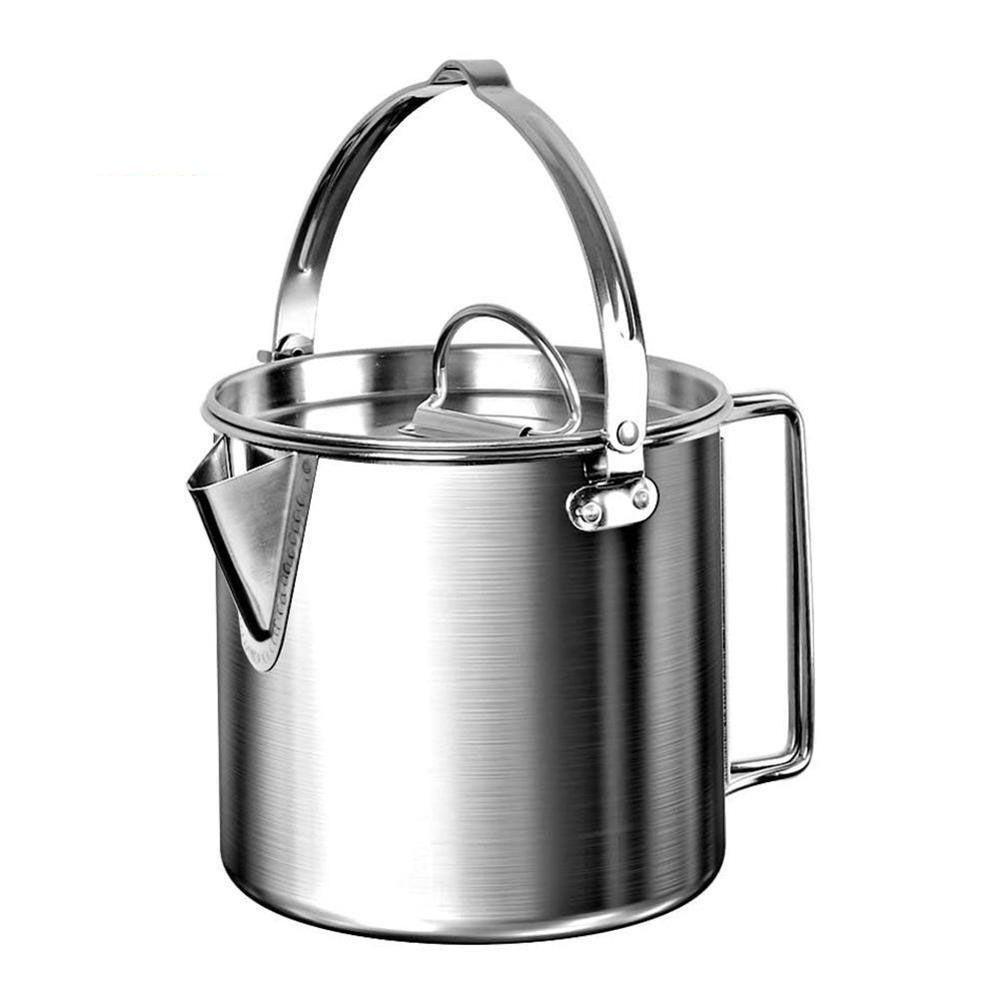 Ấm Đun Nước Chất Liệu Thép Không Gỉ Tiện Lợi Khi Đi Cắm Trại