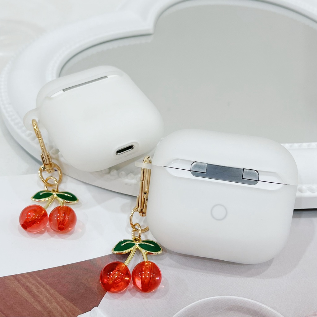Vỏ Bảo Vệ Hộp Sạc Tai Nghe Airpods 1 2 3 Pro Bluetooth Không Dây Chất Liệu TPU Mềm Đục Họa Tiết Hoa Anh Đào