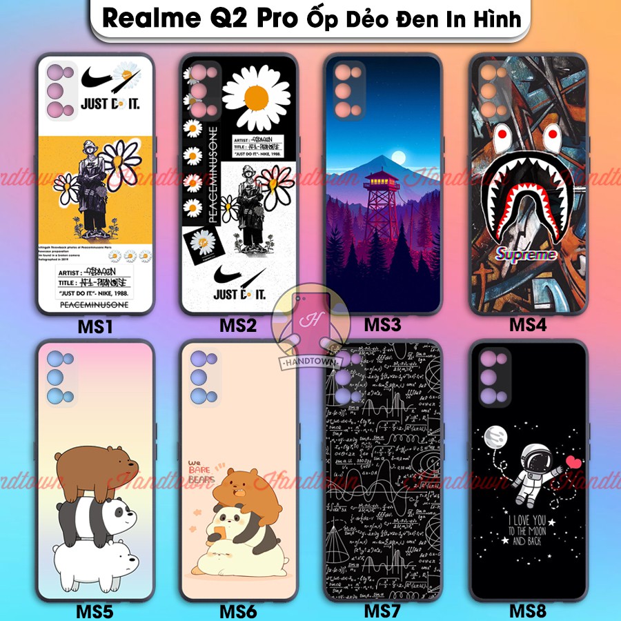 Ốp Lưng TPU Realme Q2 Pro Ốp Nhựa Dẻo Đen In Hình Nhiều Mẫu Phần A SIÊU BỀN