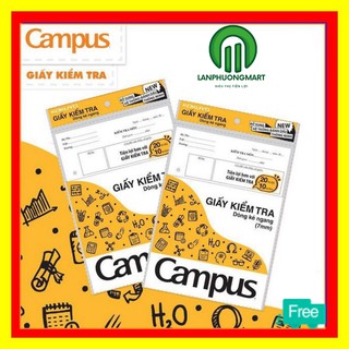 Giấy kiểm tra dòng kẻ ngang Campus (20 tờ đôi, 10 tờ đơn)
