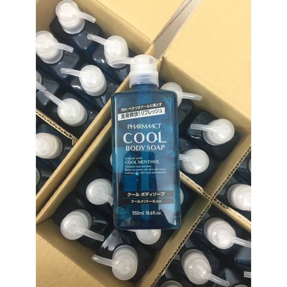 sữa tắm cool màu xanh dương Sữa Tắm Pharmaact Cool Body Soap