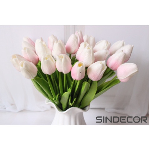 Hoa tulip giả PU cao cấp nhiều màu sắc decor trang trí nhà cửa Sindecor