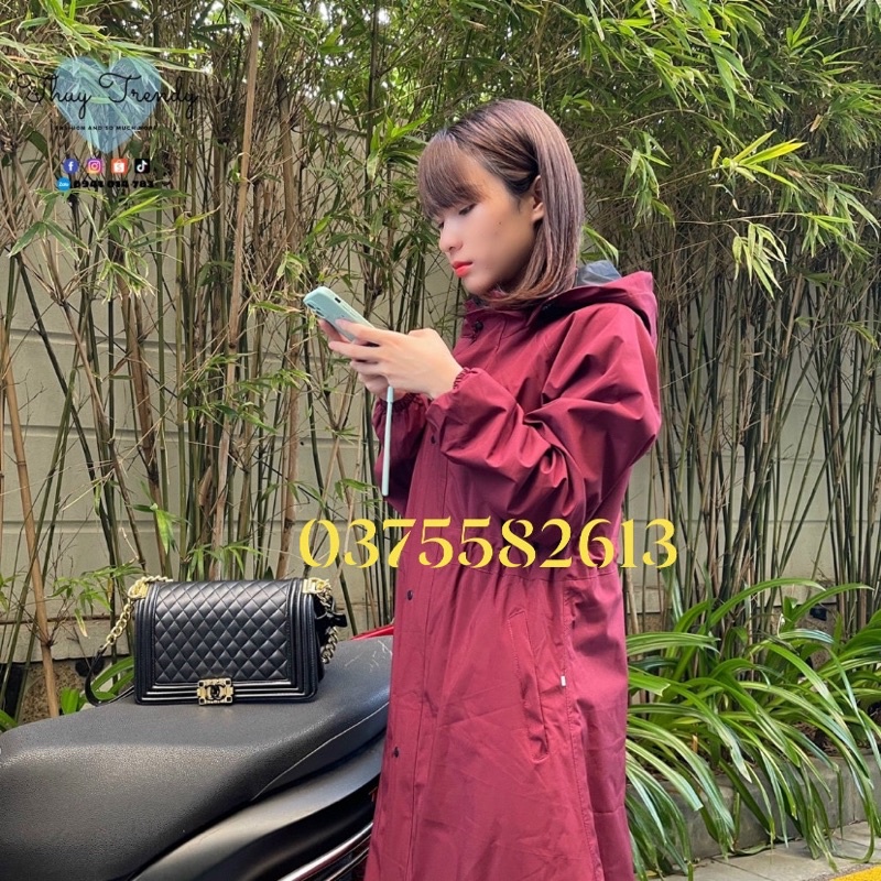 Áo mưa măng tô nam nữ 2 lớp chống thấm cao cấp