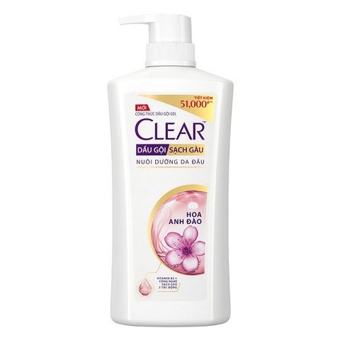 Dầu gội sạch gàu nuôi dưỡng da đầu Clear Hoa Anh Đào 630g