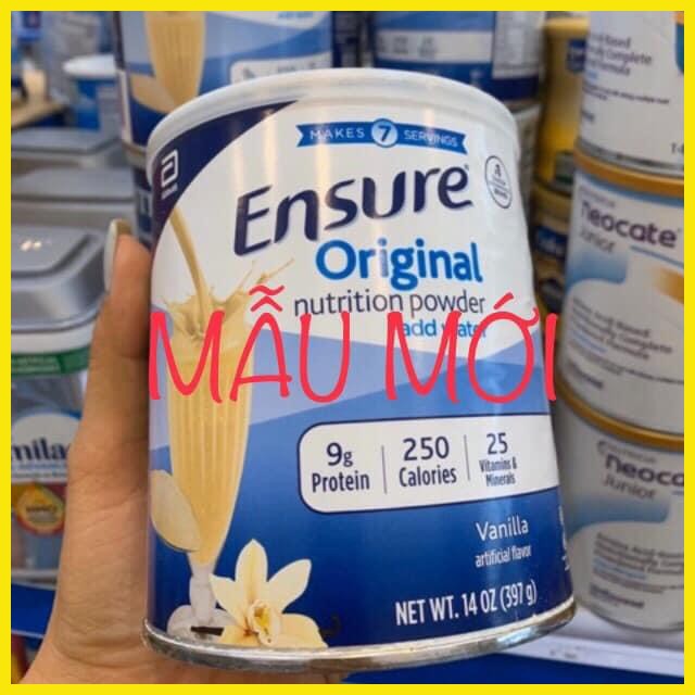 Sữa Ensure Mỹ Original Nutrition Powder 397g mẫu mới Vanilla Date 02/2023