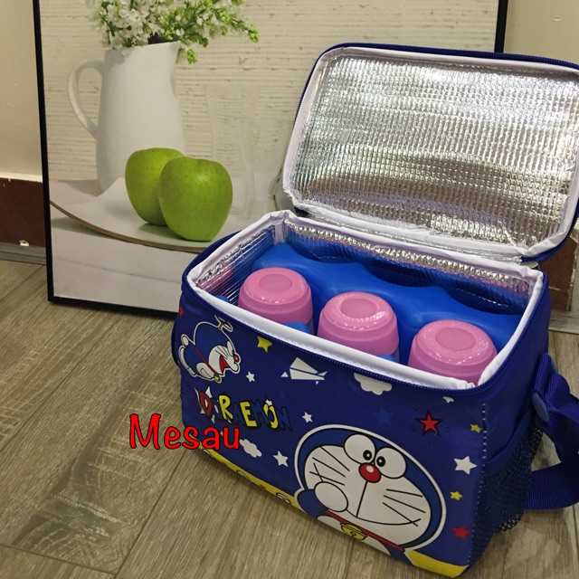 [Combo túi giữ nhiệt Hello Kitty, Elesa, doremon, sanena kèm 2 đá khô giữ lạnh]