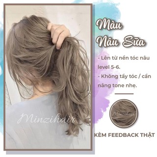 Nhuộm Tóc Màu Nâu Sữa - [LÊN TỪ NỀN TÓC NÂU] Tone Sáng Da - Tặng Ngay Trợ Dưỡng Siêu Hot 2020