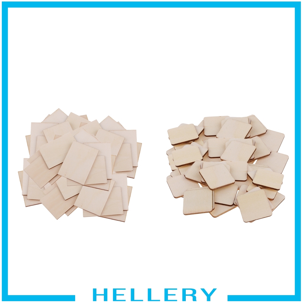 Set 100 Tấm Lót Ly Bằng Gỗ Hình Vuông / Chữ Nhật / Chữ Nhật DIY