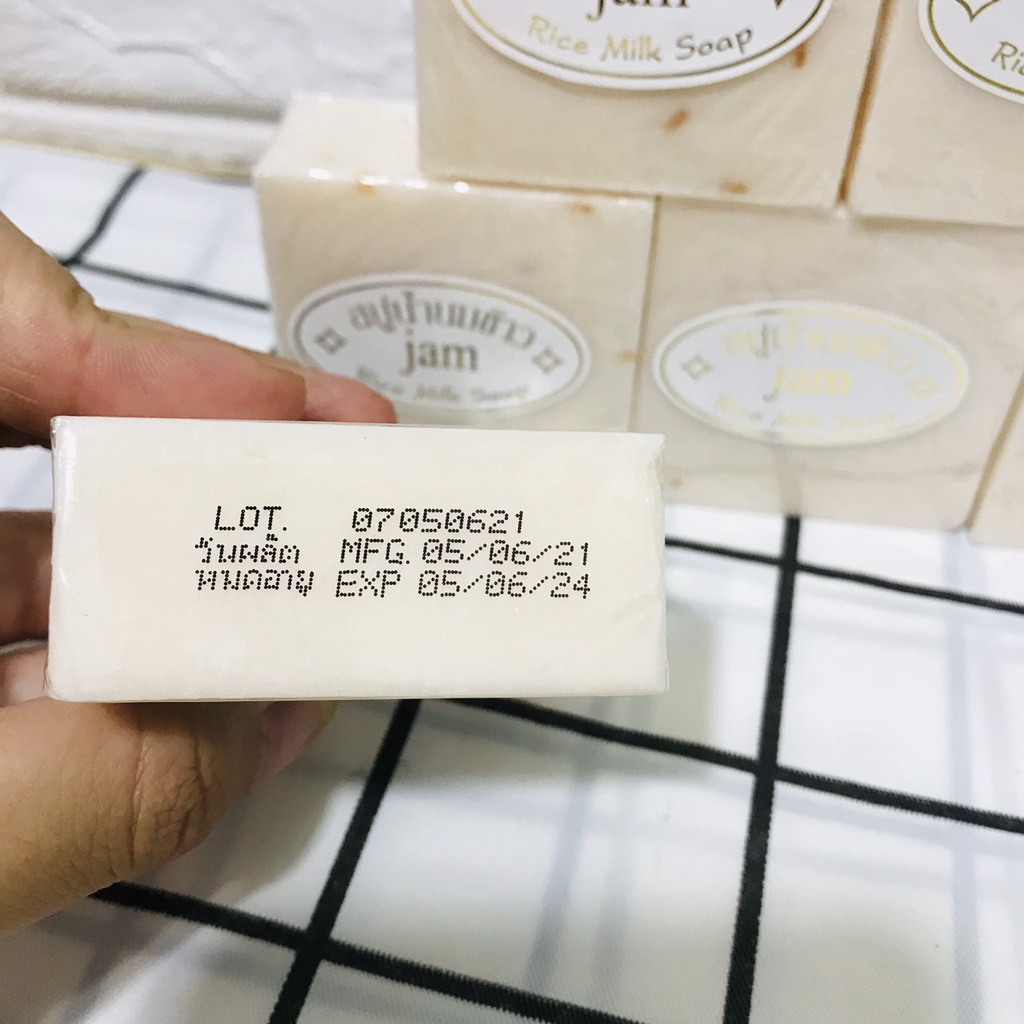 COMBO 12 Xà Phòng Cám Gạo - Xà Phòng Trắng Da Thái Lan Jam Rice Milk Soap 65gr