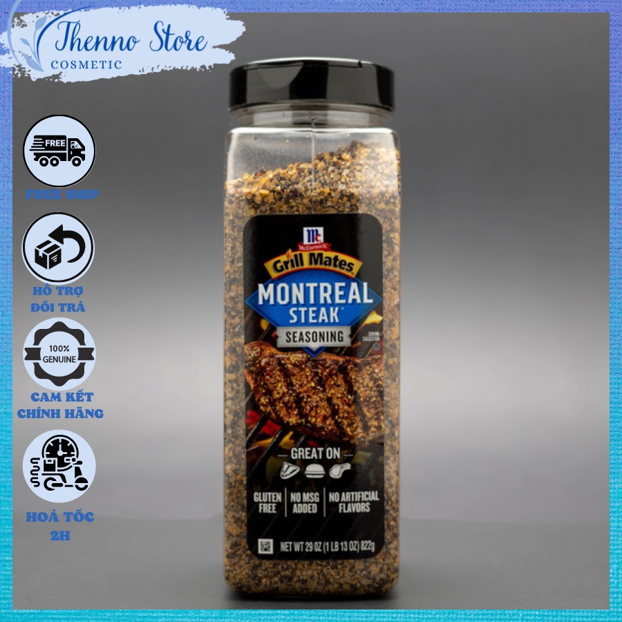 Gia Vị Tẩm Ướp Thịt Bò Nướng Montreal Steak Cormick hư 822Gr của Mỹ