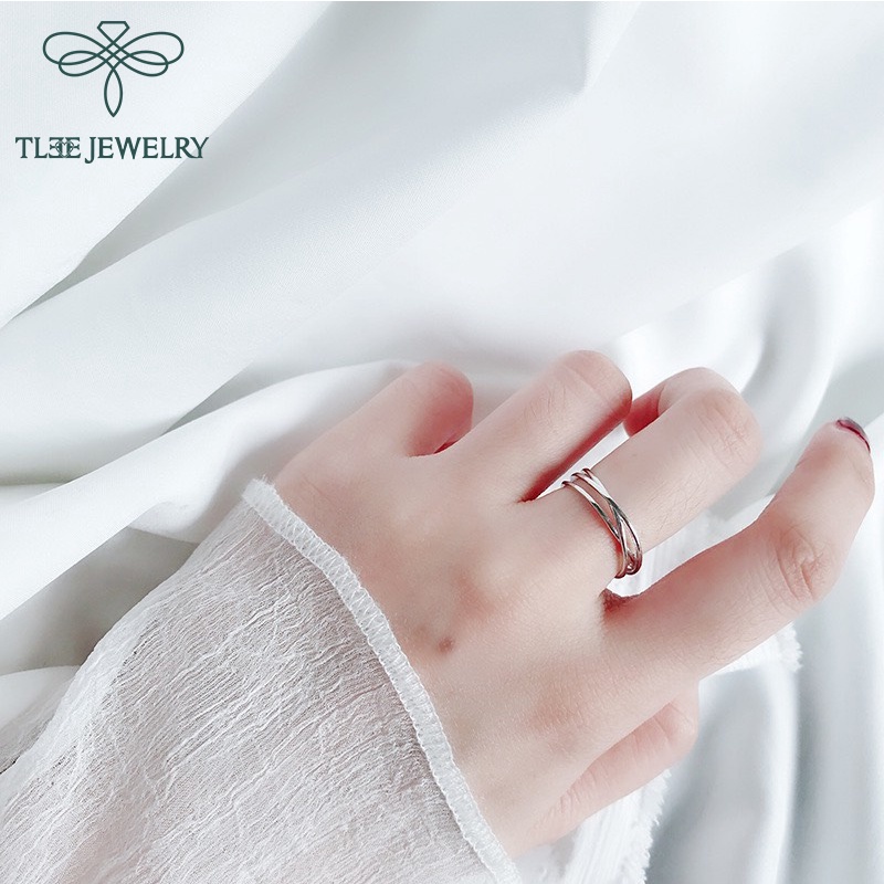 Nhẫn bạc TLEE đan chéo basic TleeJewelry A0280