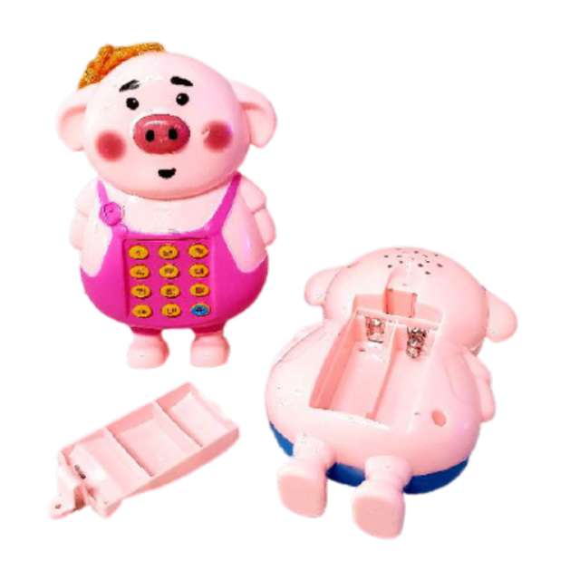 Đồ chơi điện thoại di động heo dễ thương (không kèm pin)