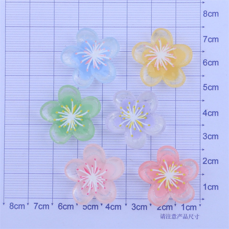 Set 10 Ghim Cài Áo Hình Hoa Anh Đào Xinh Xắn