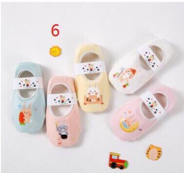 Sét 5 Tất hài cho bé chống trượt size 1-3 tuổi