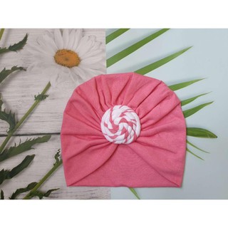 Mũ turban xoắn ốc chất thun lụa cho bé