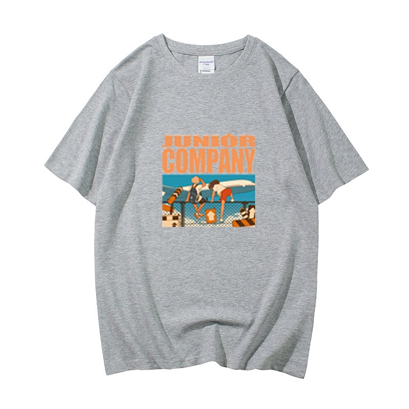 Áo thun cổ tròn dáng rộng tay ngắn phong cách hè thời trang Hàn Quốc