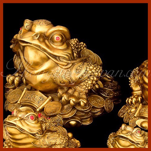 Thiềm Thừ đồng(Cóc 3 Chân) tặng (đế kê gỗ + xu rời ngậm ,bột ngũ vị bao sái(video) | BigBuy360 - bigbuy360.vn