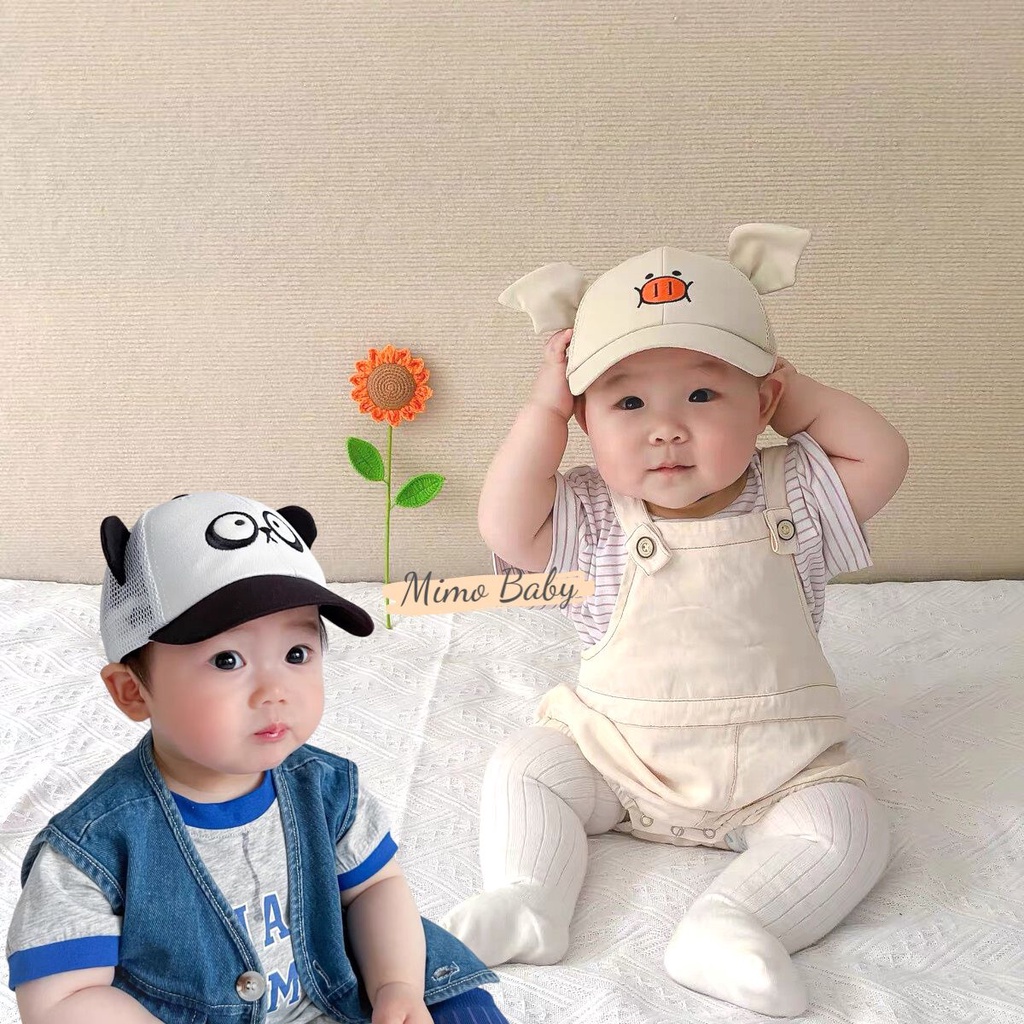 Mũ nón lưỡi trai hình thú cực dễ thương cho bé MH176 Mimo Baby