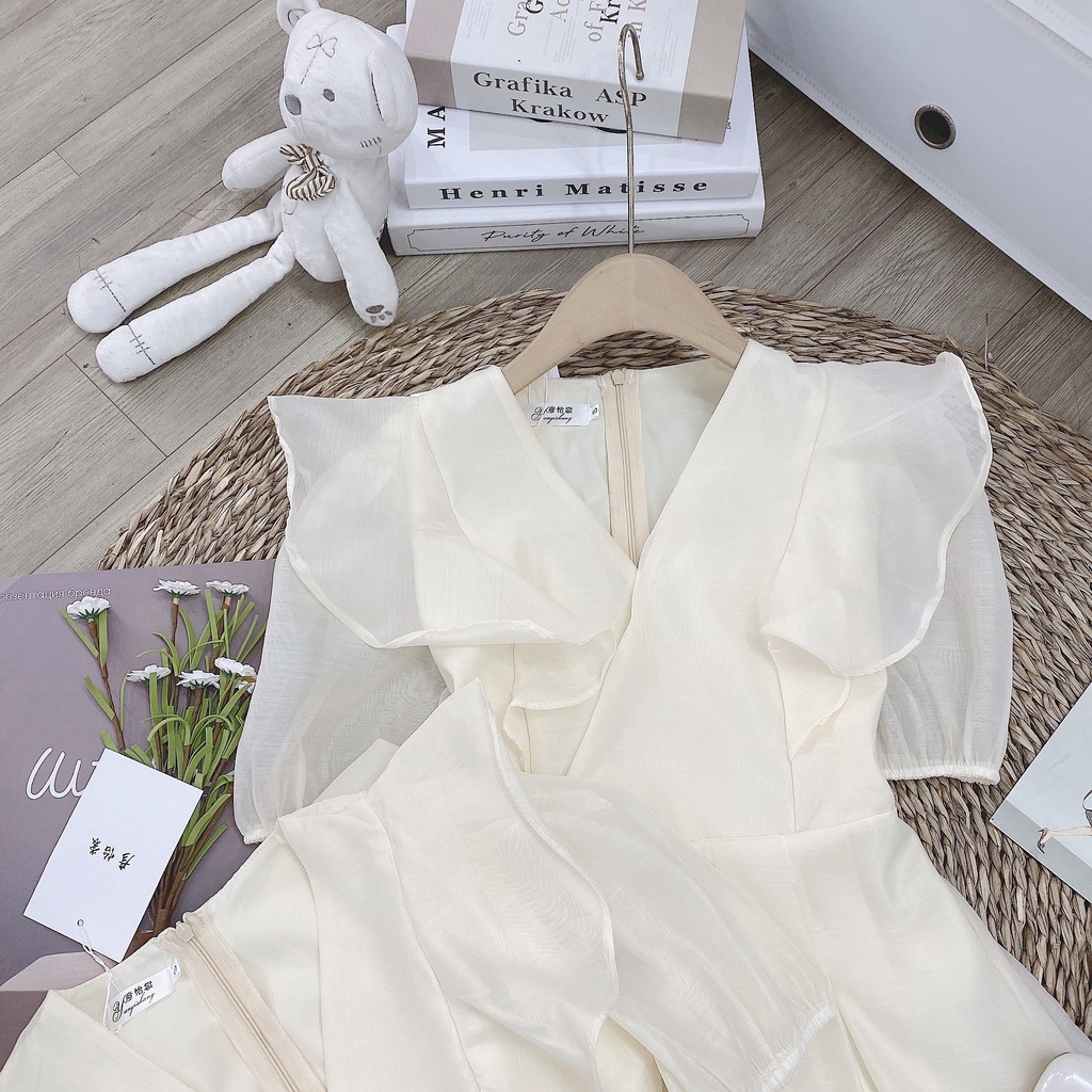 [STORY] Đầm tơ cổ V bèo vai D1001 | BigBuy360 - bigbuy360.vn