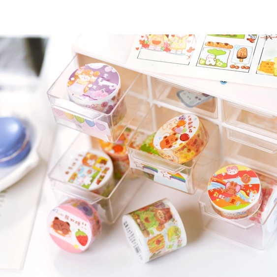 Washi tape hoạ tiết hoạt hình cute đáng yêu