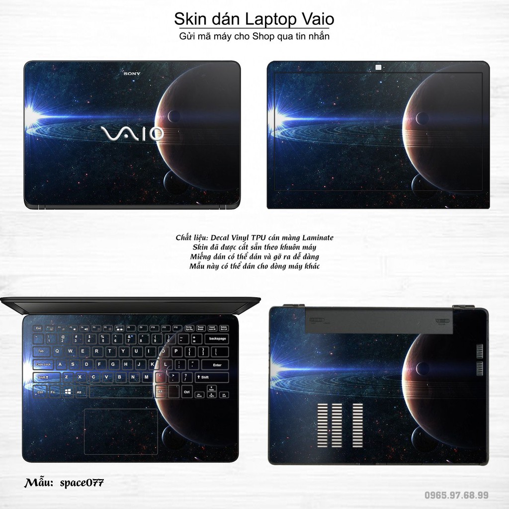 Skin dán Laptop Sony Vaio in hình không gian _nhiều mẫu 13 (inbox mã máy cho Shop)