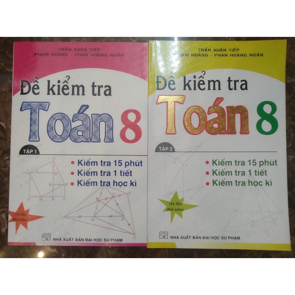 Sách - Combo Đề Kiểm Tra Toán 8 (Tập 1 +Tập 2)