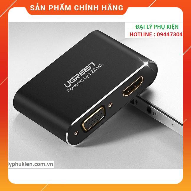 (Có sẵn) Bộ chuyển đổi cổng đa năng HDMI + VGA cho điện thoại, máy tính bảng Ugreen 30963