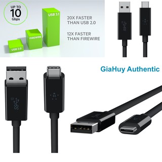 Cáp USB-C to USB-A Belkin F2CU029bt1M