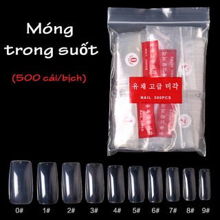 Bịch 500 Cái Móng Tay Gỉa Đủ Size (tặng keo và dũa)