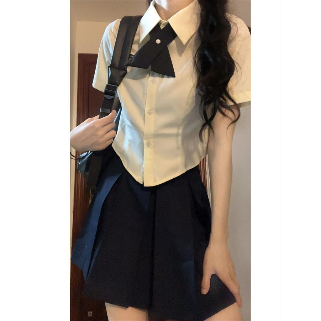 Xiaozhainv Áo Sơ Mi Tay Ngắn Thời Trang Dành Cho Nữ