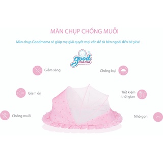 ❗❗❗Màn Chụp Gấp Gọn Cho Bé - Mùng Chống Muỗi Cho Trẻ Nhỏ 0-3 Tuổi Goodmama Chính Hãng