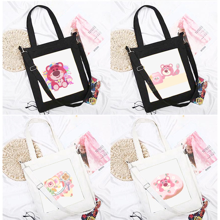 Túi đeo chéo gấu dâu tây lotso thỏ stella cáo lina mèo kitty TĐC35 bao tote công chúa thần tượng thời trang hoạt hình