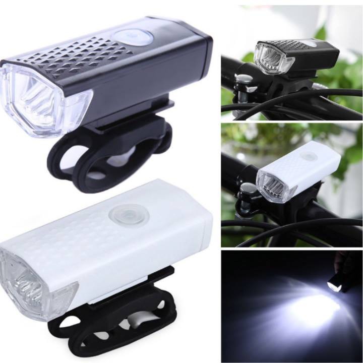 Đèn pha xe đạp siêu sáng - Pin sạc [ Tặng kèm cáp sạc]