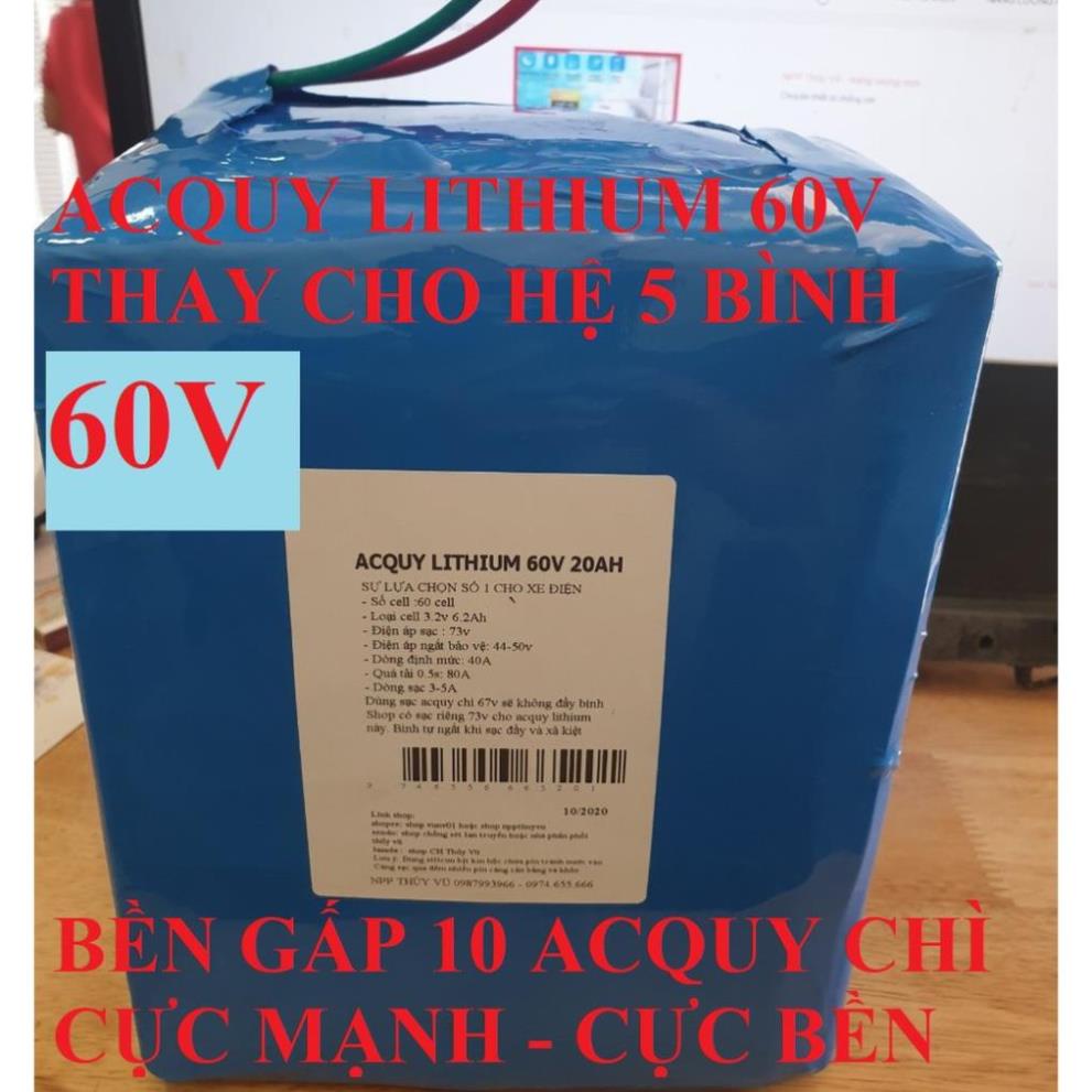 JD OTD Ắc quy Pin LITHIUM 60V 20AH cho xe điện - Ắc quy tàu điện 28 15