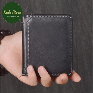 Ví da nam 💥HÀNG ĐẸP💥 bóp da nam cao cấp da thật 100% LEOTIVA VD51 đứng da bò thật cao cấp