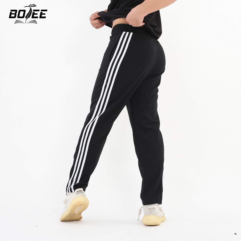Quần dài thể thao 3 sọc BOTEE unisex nam nữ ống suông | BigBuy360 - bigbuy360.vn