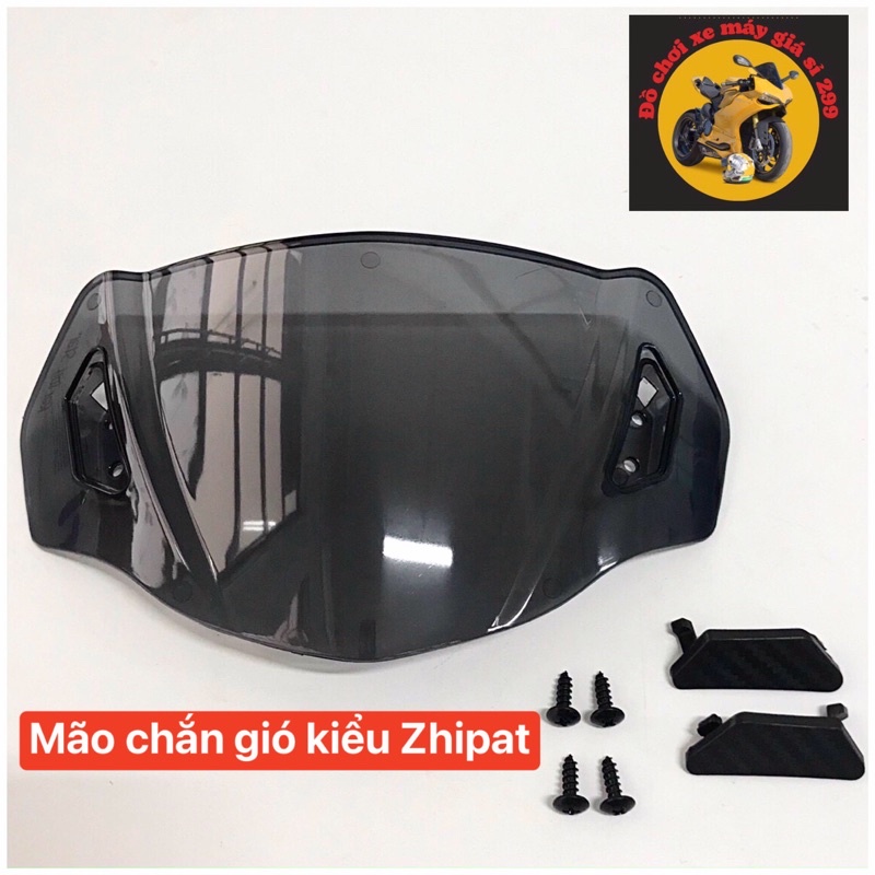 Mão chắn gió Winner Winner X Wave Exciter 135, mão kiểu Zhipat màu đen khói
