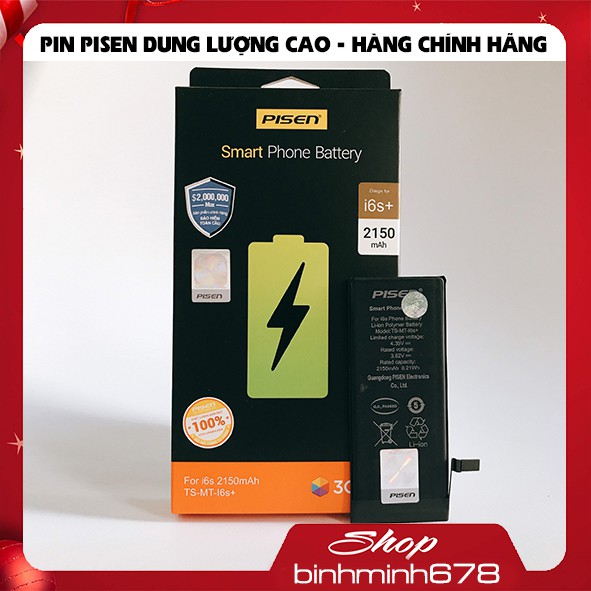 PIN PISEN IPHONE DUNG LƯỢNG CAO - CHÍNH HÃNG PHÂN PHỐI