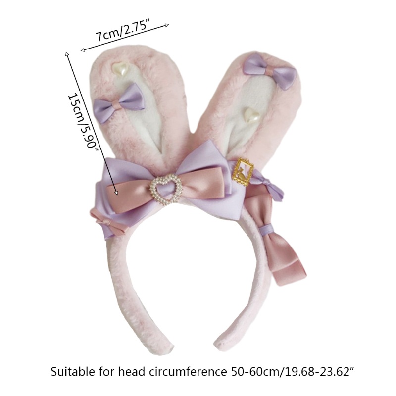 Băng Đô Cài Tóc Hình Tai Thỏ Dễ Thương Cho Nữ