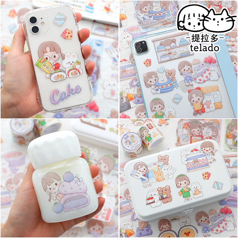 Set 30 miếng dán trang trí đa năng chất liệu chống thấm nước phong cách hoạt hình xinh xắn