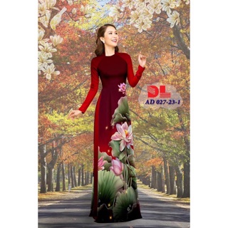 "áo dài hoa sen in 3d: sự tinh tế và tuyệt vời của họa tiết hòa quyện với vẻ đẹp thiên nhiên!"