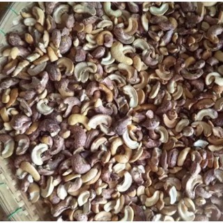 1KG HẠT ĐIỀU RANG MUỐI LOẠI VỠ - BỂ ( còn vỏ lụa )