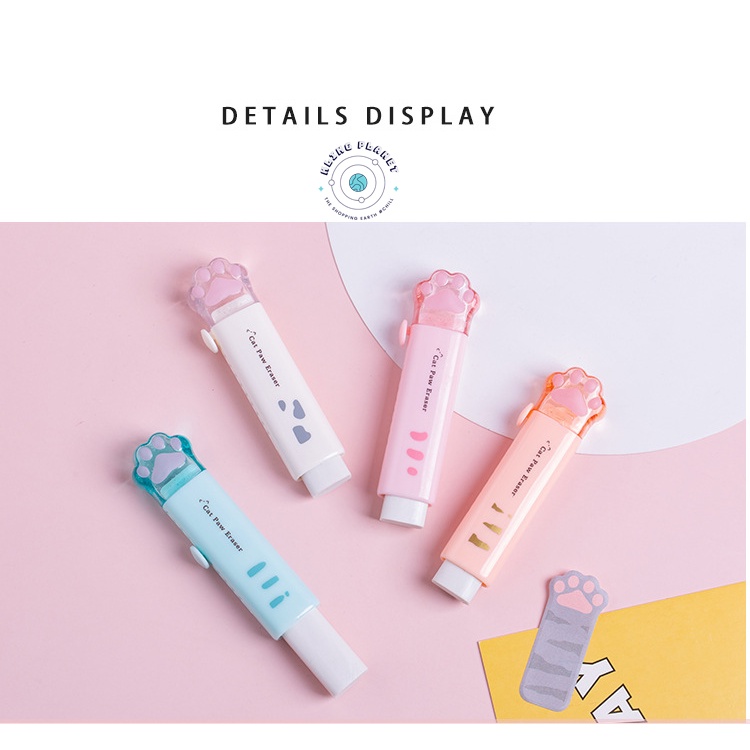 Tẩy bút chì vặn Hình chân mèo dễ thương