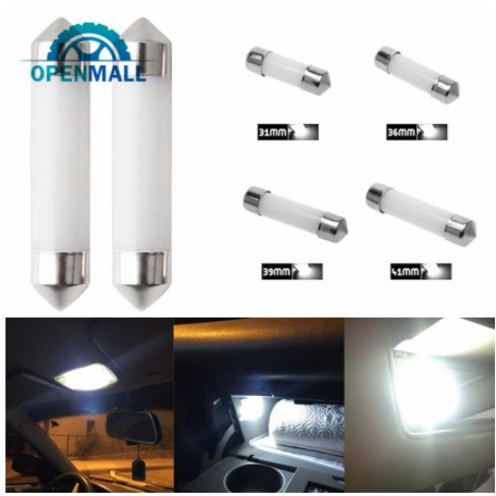 Bóng đèn LED sứ 31MM 36MM 39mm 41mm biển số xe hơi ô tô trần nội thất siêu tiết kiệm sáng con nhộng tương thích Toyota
