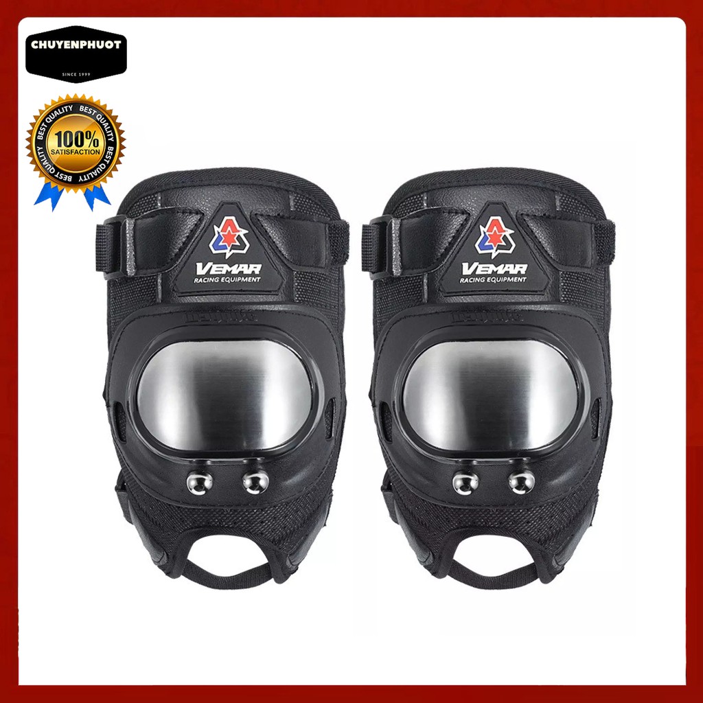 BỘ GIÁP BẢO VỆ ĐẦU GỐI VEMAR NGẮN INOX CAO CẤP (2 món)
