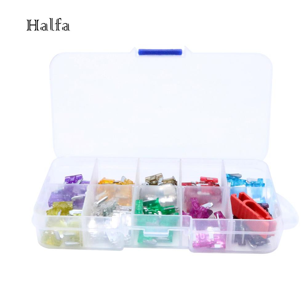 Hl HL HL HL☆Set 100 Cầu Chì Mini Cho Xe Hơi, Xe Tải
