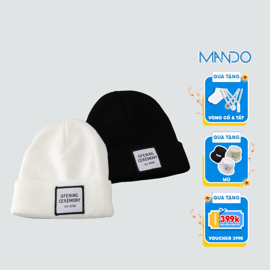Mũ Beanie Len, Dày Unisex, Phối Đồ Đẹp Phong Cách Hàn Quốc Thời Trang MANDO -           PKN080